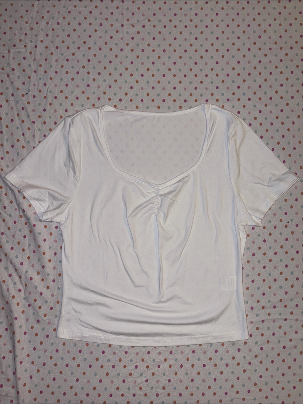 Baillin Dress Women’s White Ruched Sweetheart Stretch Top XL NWOT